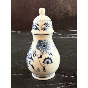 VTG Blue Danube Blue Onion Pattern Pepper Shaker Rectangle Stamp 5in
